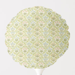 Green floral pattern girlyclassic grandmillenial balloon