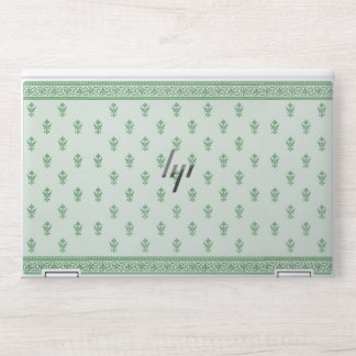 Green Floral Pattern HP Laptop Skin