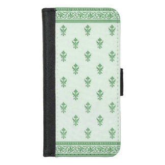 Green Floral Pattern iPhone 8/7 Wallet Case