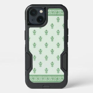 Green Floral Pattern iPhone 13 Case