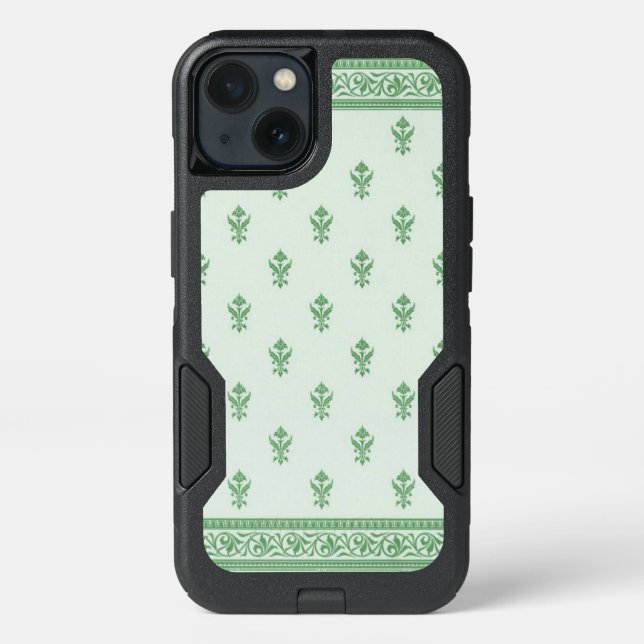 Green Floral Pattern  Otterbox iPhone Case (Back)