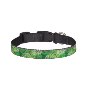 Green floral pattern pet collar