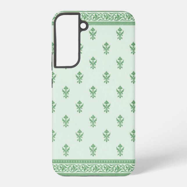 Green Floral Pattern  Samsung Galaxy Case (Back)