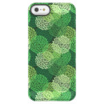 Green floral pattern permafrost iPhone SE/5/5s case