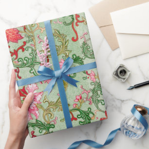 Green Floral pattern Wrapping Paper
