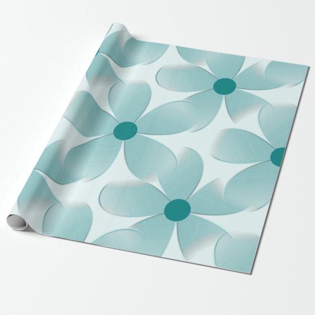 Green floral pattern. wrapping paper (Unrolled)
