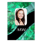 Green floral personalized photo (Front)