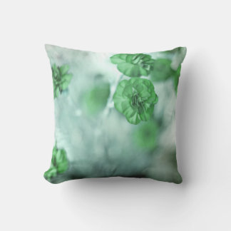 Green Floral Pillow