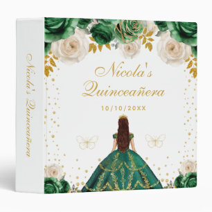 Green Floral Princess Photo Album 3 Ring Binder