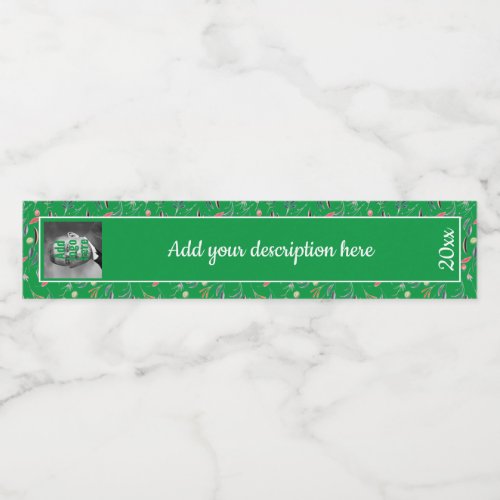 Green Floral Replacement RING BINDER SPINE LABELS