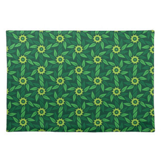 Green Floral Spiral Cloth Placemat