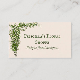 GREEN FLORAL SWAG BUSINESS CARD