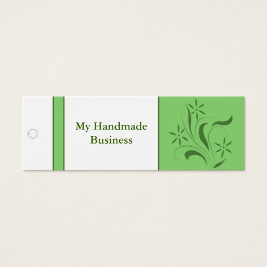 Green Floral Tag (Front)