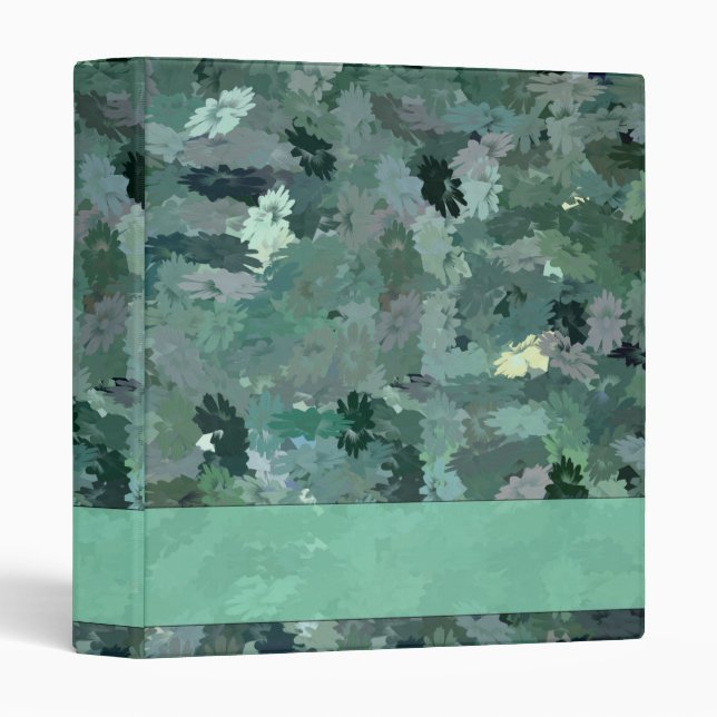 Green Floral Tapestry 3 Ring Binder (Front/Spine)
