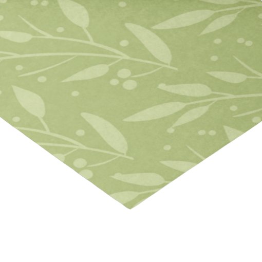 Green Floral Tissue Paper Zazzle