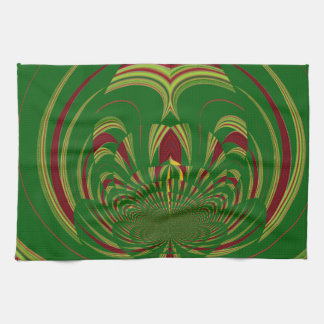 Green Floral Towel