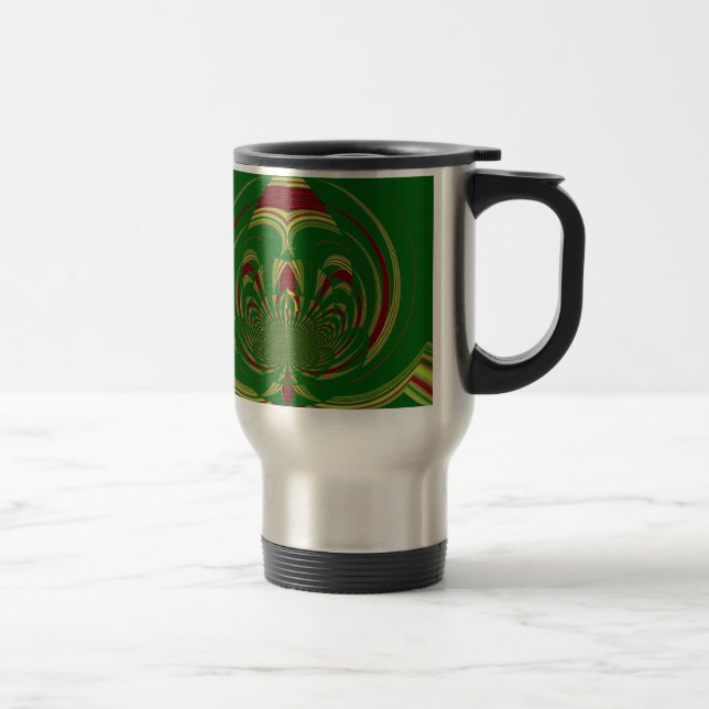 Green Floral Travel Mug (Right)