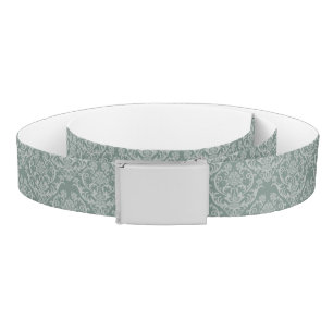 Green floral wallpaper belt