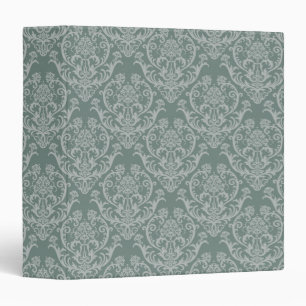 Green floral wallpaper binder