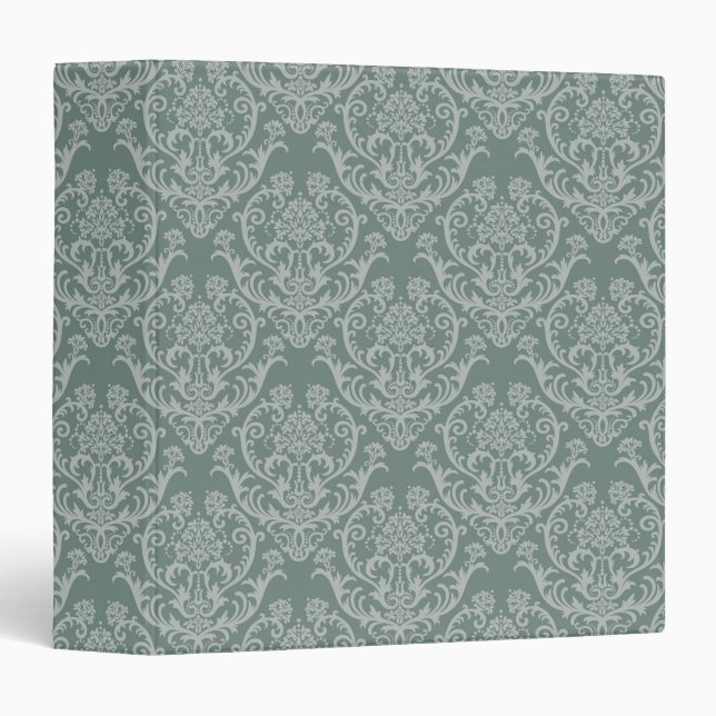 Green floral wallpaper binder (Front/Spine)