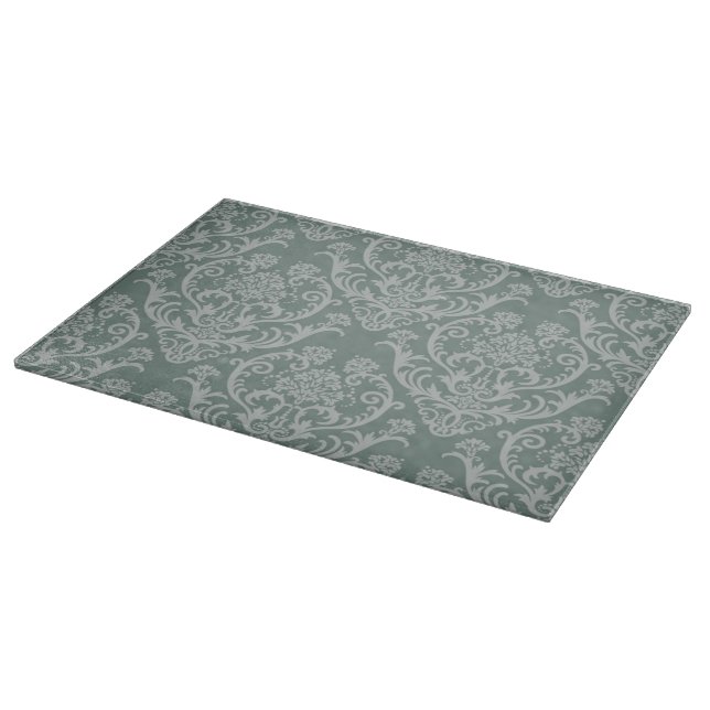 Green floral wallpaper cutting board (Corner)