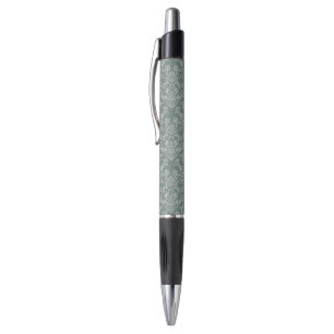 Green floral wallpaper pen