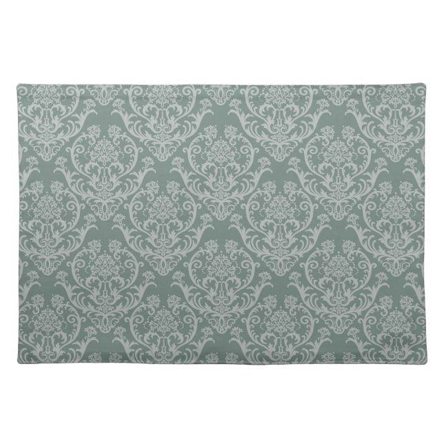 Green floral wallpaper placemat (Front)