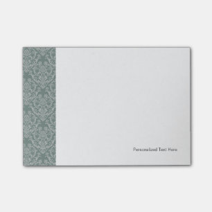 Green floral wallpaper post-it notes
