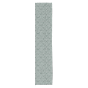 Green floral wallpaper short table runner