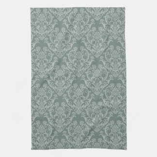 Green floral wallpaper towel