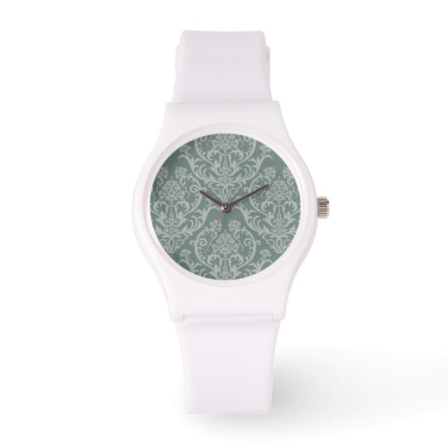 Green floral wallpaper watch (Front)