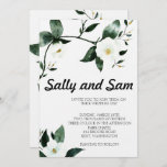Green Floral Watercolor Invitation