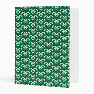 Green floral zigzag mini binder
