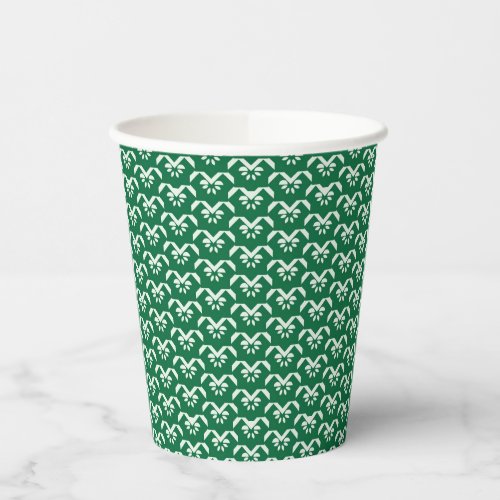 Green floral zigzag paper cups