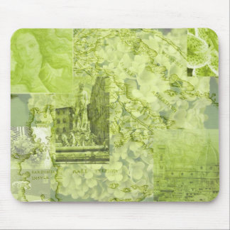 Green Florence Picture Collage- Mousepad