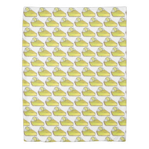 Green Florida Key Lime Pie Slice Foodie Duvet Cover