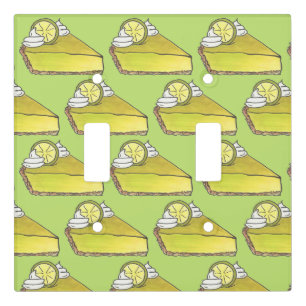Green Florida Key Lime Pie Slice Foodie Light Switch Cover