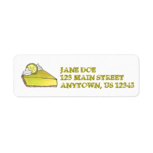 Green Florida Key Lime Pie Slice Piece Foodie Food Label