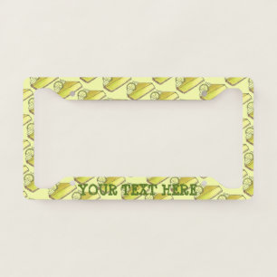 Green Florida Key Lime Pie Slice Piece Foodie Food License Plate Frame