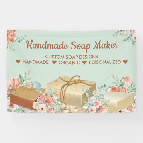 Green Flower Aromatherapy Handmade Soap Banner