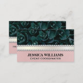Green Flower Arrangement | Pearls Business Card (Front/Back)