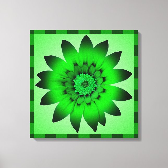 Green Flower artwork - Wrapped canvas Print (Front)