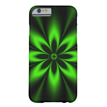 Green Flower Burst Fractal Barely There iPhone 6 Case