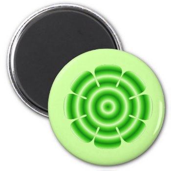 Green Flower Magnet by DonnaGrayson at Zazzle
