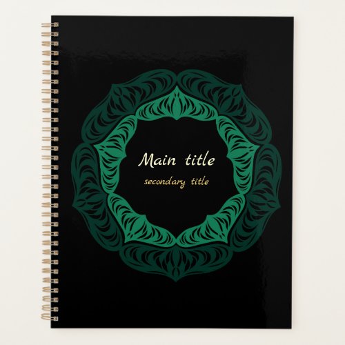 Green Flower Mandala Planner