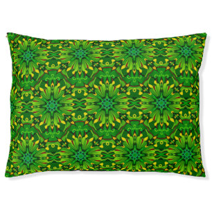 Green flower pet bed