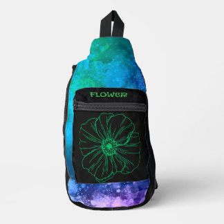 Green Flower Print Cut Sew Bag