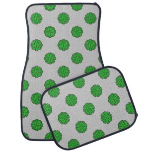 Green Flower Ribbon by Kenneth Yoncich Car Floor Mat