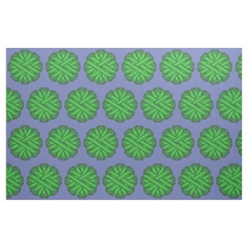 Green Flower Ribbon by Kenneth Yoncich Fabric