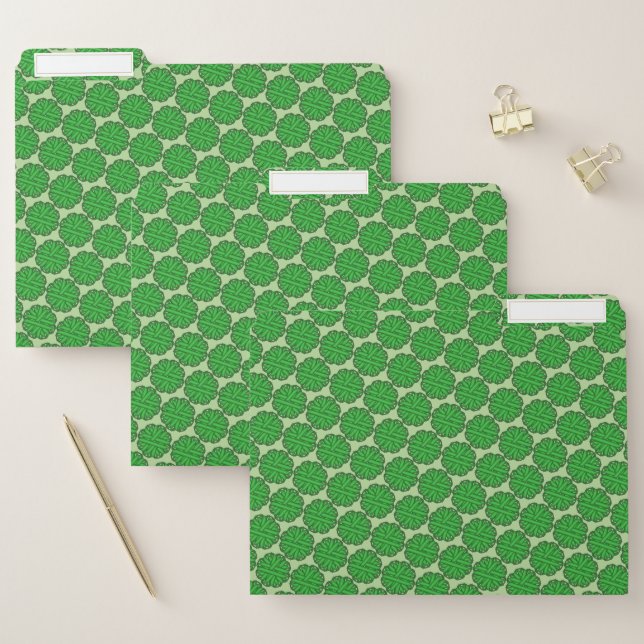 Green Flower Ribbon by Kenneth Yoncich File Folder (Set)